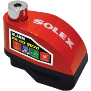 Solex 9070 Motorcycle Alarm Disc Brake Lock 110dB Anti Theft Waterproof Vibration Sensor Zinc Alloy Body Dash 1Pcs image