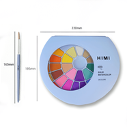 Solid Watercolor Painting Set 38 color (Blue) image