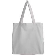 Solid White Canvas Tote Bag with Zipper image