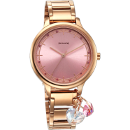 Sonata Pink Round Dial Rose Gold Strap Watch For Ladies image