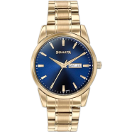 Sonata Quartz Analog With Day And Date Stainless Steel Strap Watch For Men image