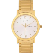 Sonata Quartz Analog With Day And Date White Dial Stainless Steel Strap Watch For Men image