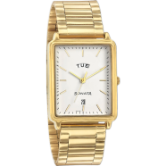 Sonata Quartz Analog With Day And Date White Dial Stainless Steel Strap Watch For Men image