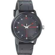 Sonata Volt Quartz Analog Black Dial Black Plastic Strap Watch For Men image