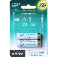 Sony Ni Mh Cycle Energy Aa Rechargeable Battery 2000mah 2pcs image