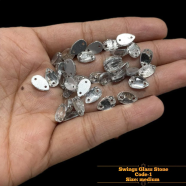 Sparkle Sew On Swings Glass Stones For Jewellery And Dress 50Pcs image