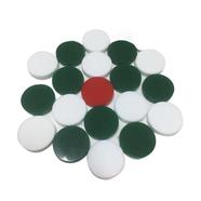 Special Carrom Guti With Stricker (5 Pcs Quti Extra) - Green And White icon