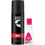 Special Gift Pack Beardo Mafia Perfume Body Spray 120ml Livon Hair Serum 100ml image