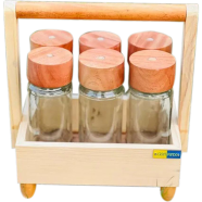 Spice Box Glass Jar with Wooden Lid icon