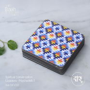 Spiritual conversation coaster Psychedelic 1 (set of six)