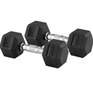 Sports And Fitness 10kg Hex Dumbbell 2 pcs image