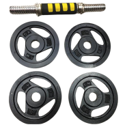 Sports And Fitness 5kg (1.25kg x4pcs) Dumbbell with 11inch Stick and Grip icon