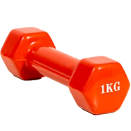 Sports And Fitness Premium Quality 1kg Vinyl Dumbbell 1 Pcs (4 Color Available) image