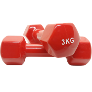 Sports And Fitness Premium Quality 3kg Vinyl Dumbbell 2 Pcs image