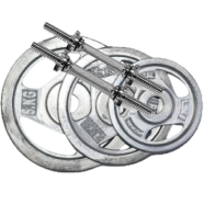 Sports House Dumbbell Plate 5kg - Silver 20kg With Stick image