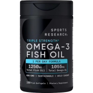 Sports Research Triple Strength Omega-3 Fish Oil 150 Softgels image