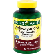 Spring Valley Ashwagandha Root Powder 800 mg 60 Vegetarian Capsules image