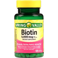 Spring Valley Biotin Softgels 5000mcg 120 Softgels image