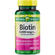 Spring Valley Biotin Softgels 5000mcg 240 Softgels image