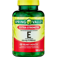 Spring Valley Extra Strength Water Dispersible Vitamin E Supplement 450 mg (1000iu) 100 Softgels image