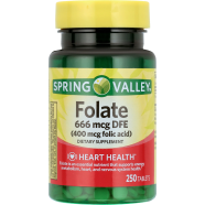 Spring Valley Folic Acid 400mcg 250 Tablets image