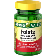 Spring Valley Folic Acid 400mcg 250 Tablets image