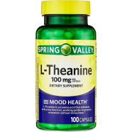 Spring Valley L-Theanine Capsules Mood Health 100mg 100 Capsules image