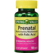 Spring Valley Prenatal Multivitamin-Multimineral and Folic Acid 100 Tablets image