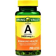 Spring Valley Vitamin A Supplement 2400 mcg 250 Softgels image