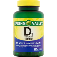 Spring Valley Vitamin D3 Softgels (1000 IU) 100 Softgels image