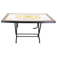 Tel Square Table Print Black (St/L) Diamond - 6 Seated image