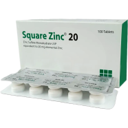 Square Zinc 20 mg Tablet 10's Strip image