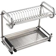 Stainless Steel 2 Layer Drainer Dish Rack High Quality - Silver icon