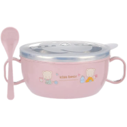 Stainless Steel Baby Bowl Set – Insulated, Cartoon Design, Lid and Spoon icon