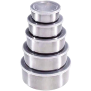 Stainless Steel Food Container Storage Box With Cover 5 in 1 Set icon