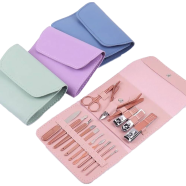 Stainless Steel Portable Nail Clipper Set 16 Pcs Multicolor image