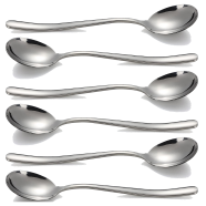 Stainless Steel Soup Spoon 7 Inch Set - 6 Pcs image