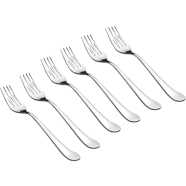 Stainless Steel Spoons Mini Coffee fork Spoon 15cm 6 Pcs image