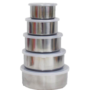Stainless Steel Storage Bowls 5Pcs Set (With Food-Grade Plastic Cover) icon