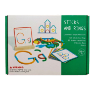 Concentration Early Education Enlightenment Sticks and Rings Puzzle Toys image