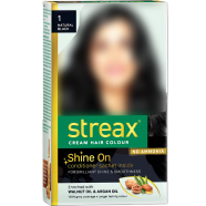 Streax Cream Hair Colour Shine On 1 Natural Black image