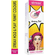 Streax Professional Hold and Play Funky Hair Colour Groovy Pink | 100gm image