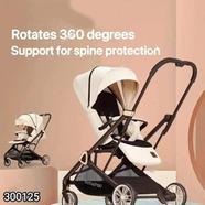 Baobaohao Two-Way Seat Stroller Mountain Stroller Travel Stroller Aluminum Frame EVA Wheels Brown Colour image
