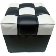 Stylish Black And White Square Foam Stool icon