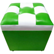 Stylish Green And White Square Foam Stool icon