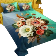 Stylish New Design Bed Sheets for Home Decor (7.5 feet × 8 feet) image