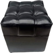 Stylish Padded Square Stool – Modern Foam Stool Brown icon