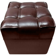 Stylish Padded Square Stool – Modern Foam Stool Brown icon