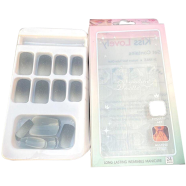 Sugar Glitter Nails Oval Nails Square Shape 12 Pcs image