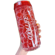 Summer Drinking Cans Cup Creative Fashion Plastic Water Bottle With Lid Outdoor Sports Kawaii Students Drinking Straw Ice Cup image